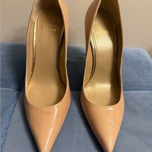 Stuart Weitzman Blush Patent Leather Heels